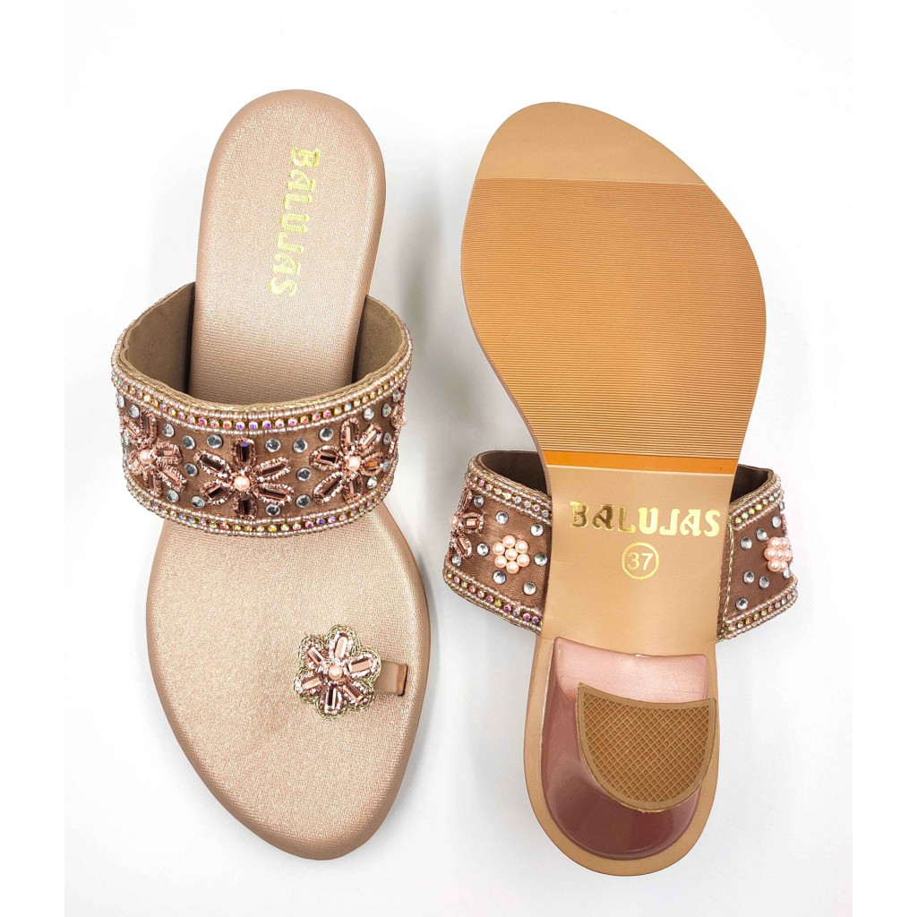 11628 Balujas Women Sultan Block Heel Chappal 11628 Balujas Women Sultan Block Heel Chappal