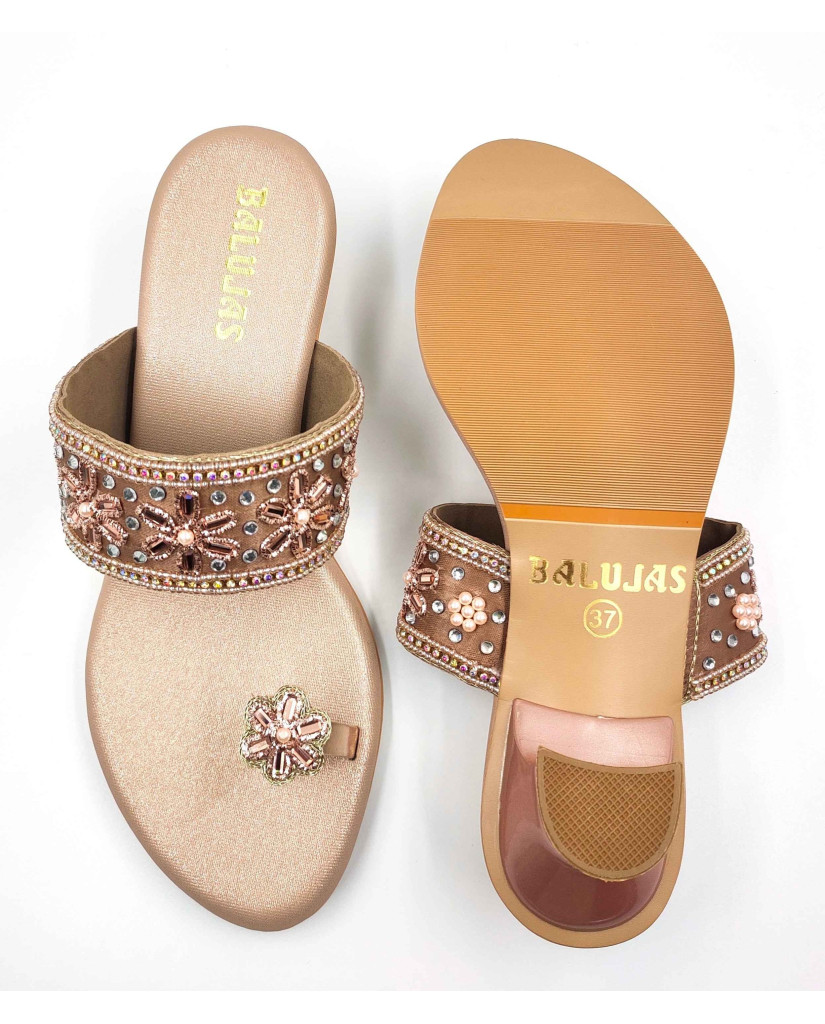 11628 Balujas Women Sultan Block Heel Chappal