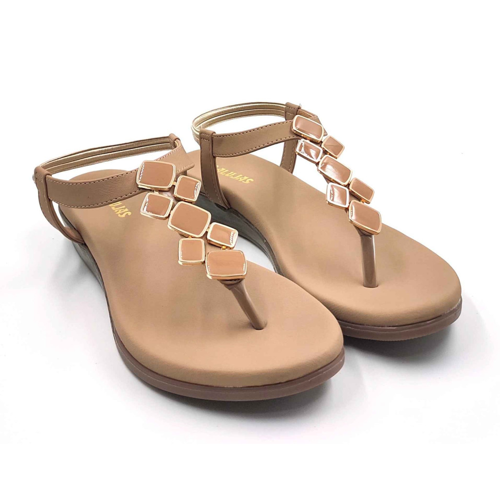11708: Balujas Wedge heel Beige Ladies Sandals