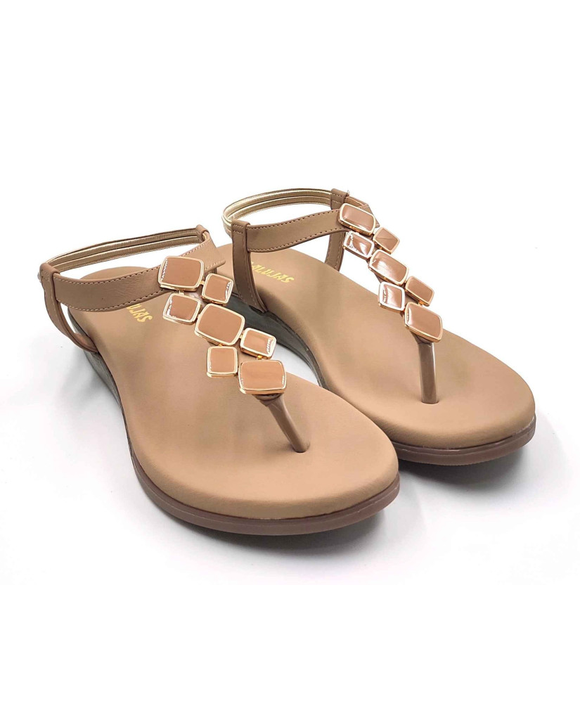 11708: Balujas Wedge heel Beige Ladies Sandals