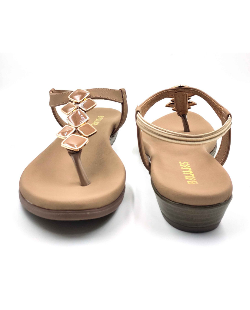 11708: Balujas Wedge heel Beige Ladies Sandals