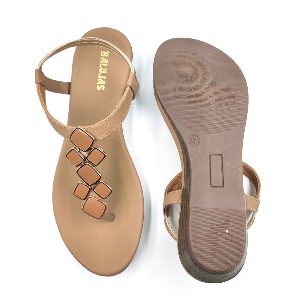 11708: Balujas Wedge heel Beige Ladies Sandals