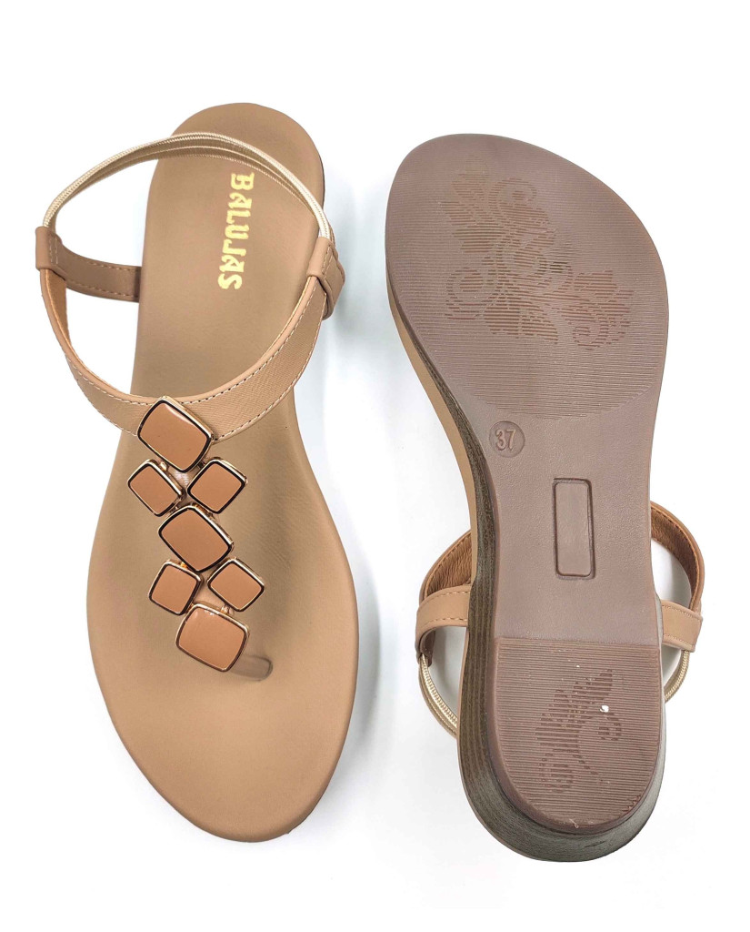 11708: Balujas Wedge heel Beige Ladies Sandals