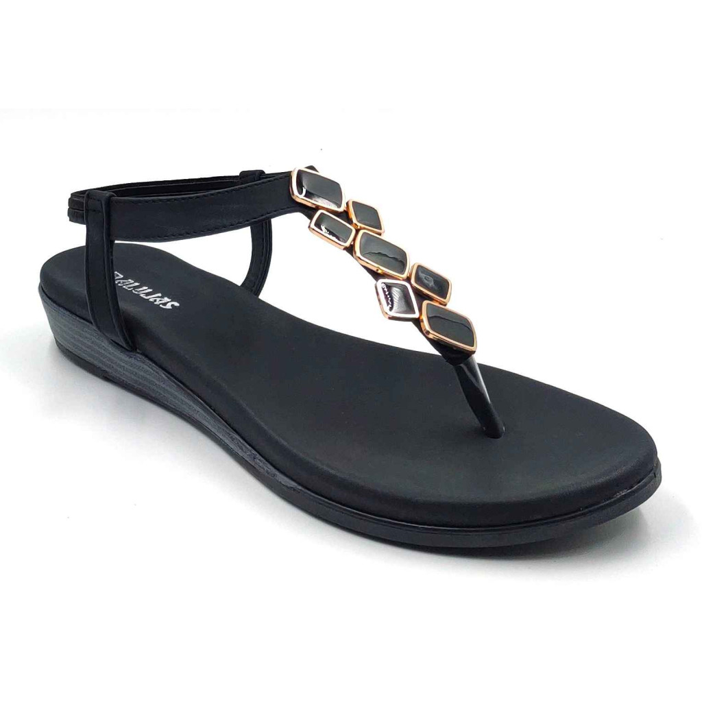 11708: Balujas Wedge heel Black Ladies Sandals 11708: Balujas Wedge heel Black Ladies Sandals