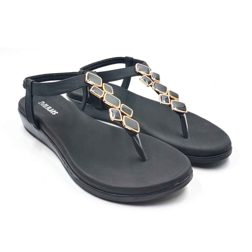 11708: Balujas Wedge heel Black Ladies Sandals 11708: Balujas Wedge heel Black Ladies Sandals