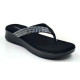 11953: Balujas Black Wedge Heel Embellishment Slippers