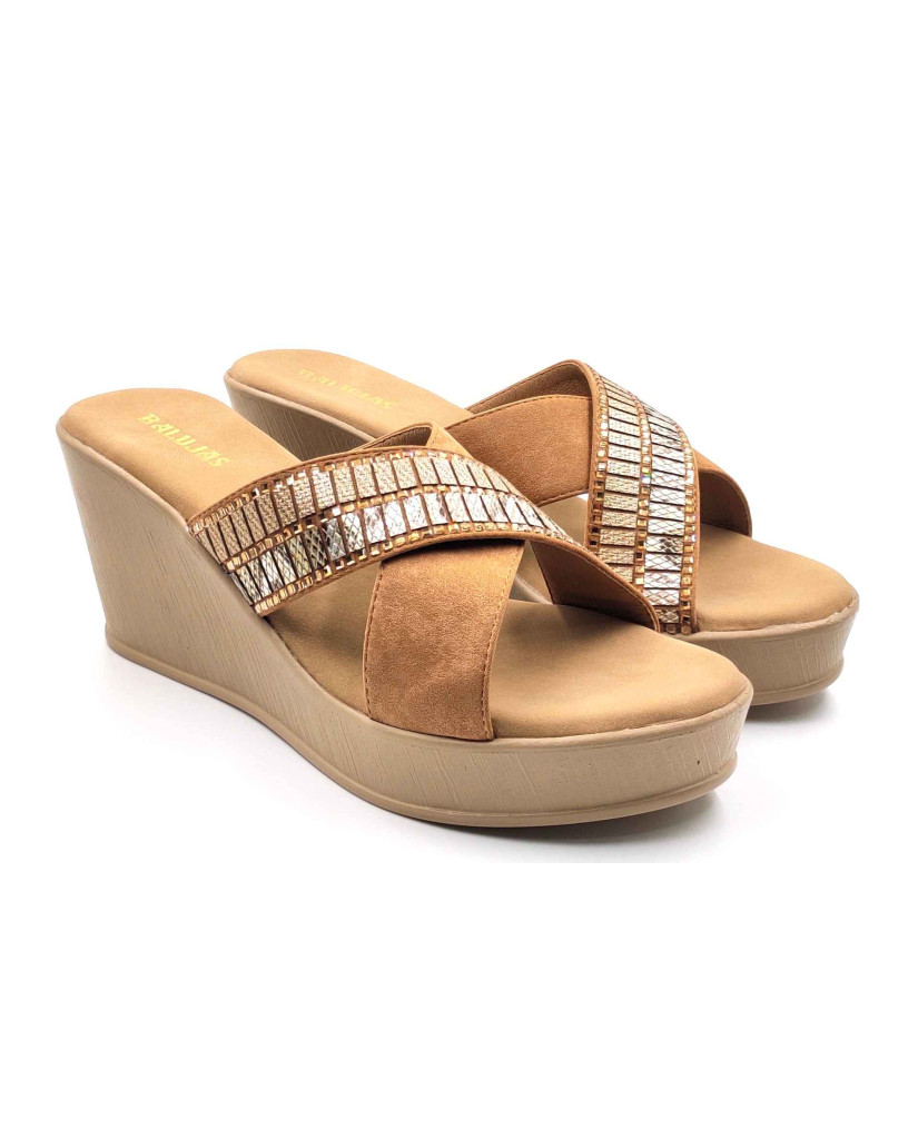 11964 Balujas Antic Wedge Heel Ladies Slippers
