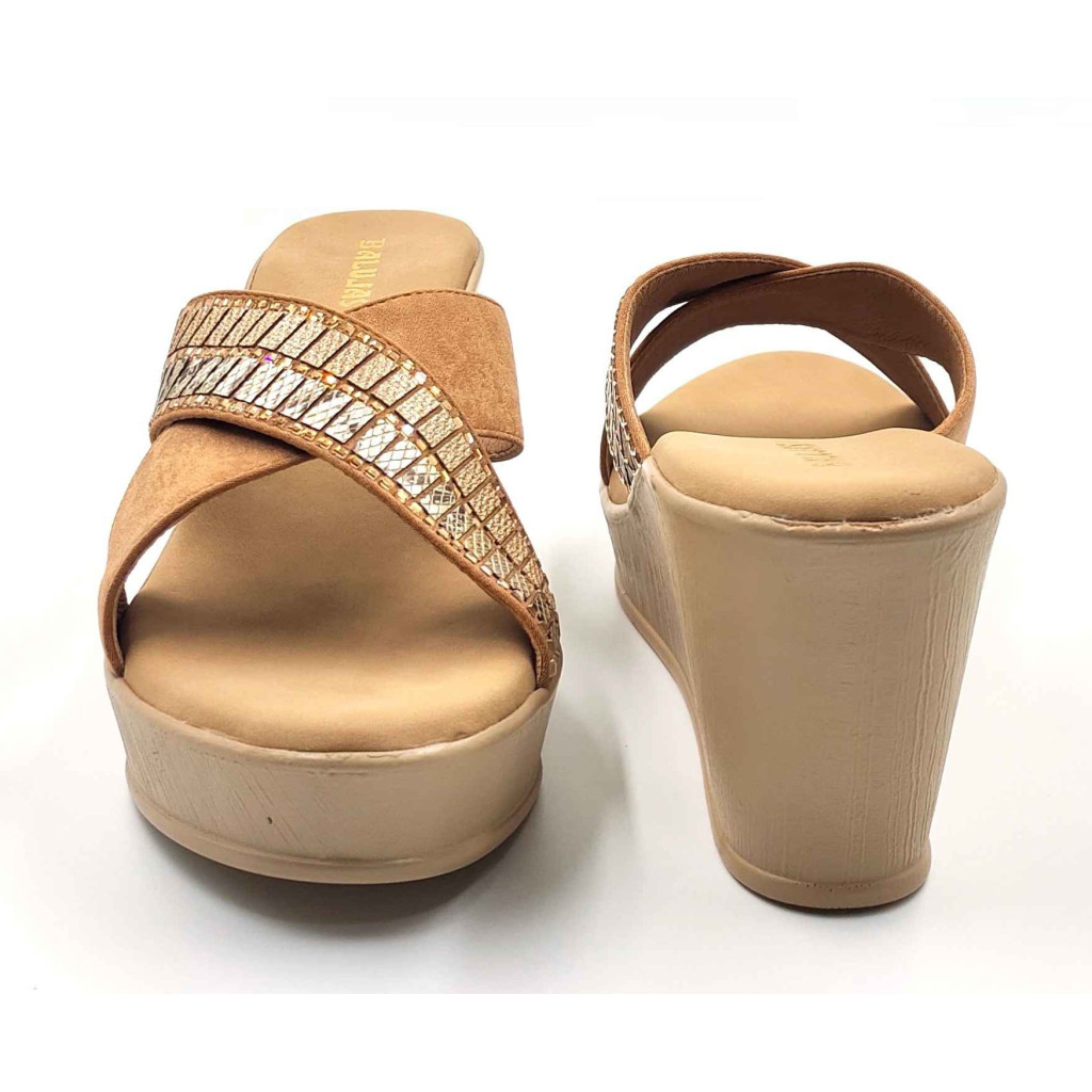 11964 Balujas Antic Wedge Heel Ladies Slippers