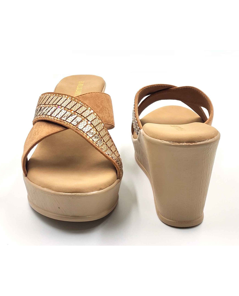 11964 Balujas Antic Wedge Heel Ladies Slippers