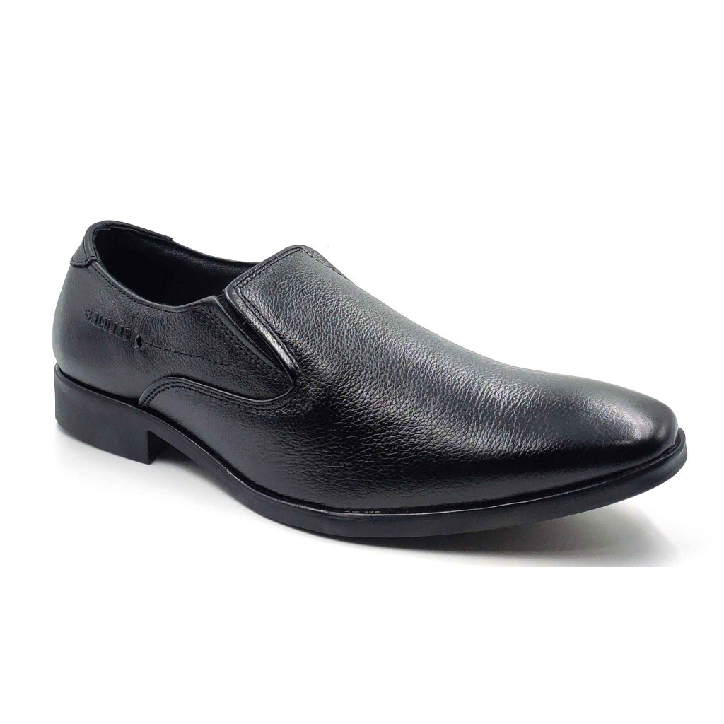 2343 Balujas Man's Black Slip on Shoes