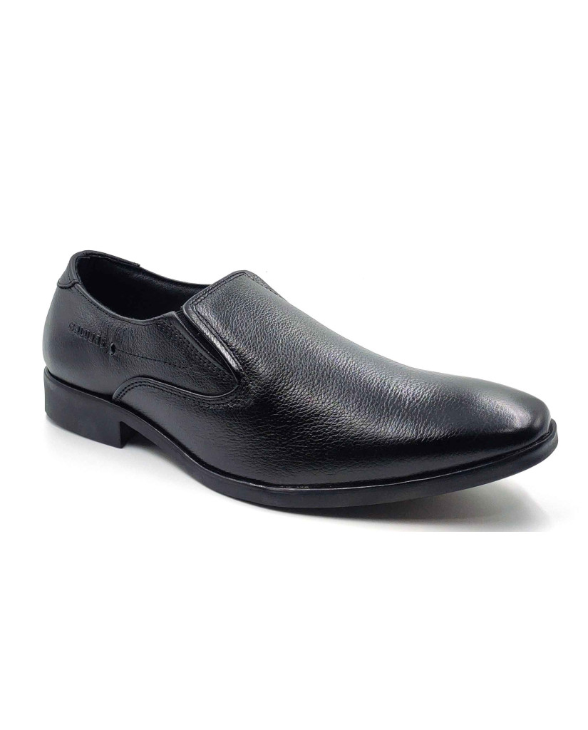 2343 Balujas Man's Black Slip on Shoes
