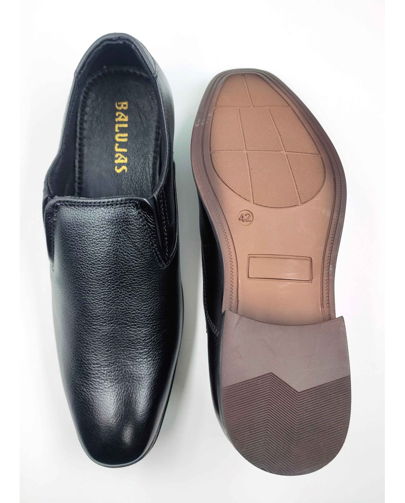 2343 Balujas Man's Black Slip on Shoes
