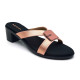 9118: Balujas Peach Block Heel Slipper