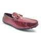 9209-CROCO Balujas Man's Bordo Textured Moccasin
