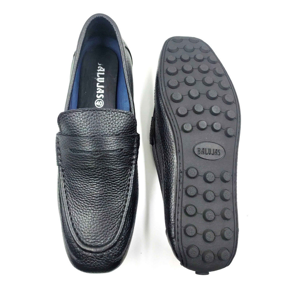 N-5 Balujas Man's Black Comfort Moccasins