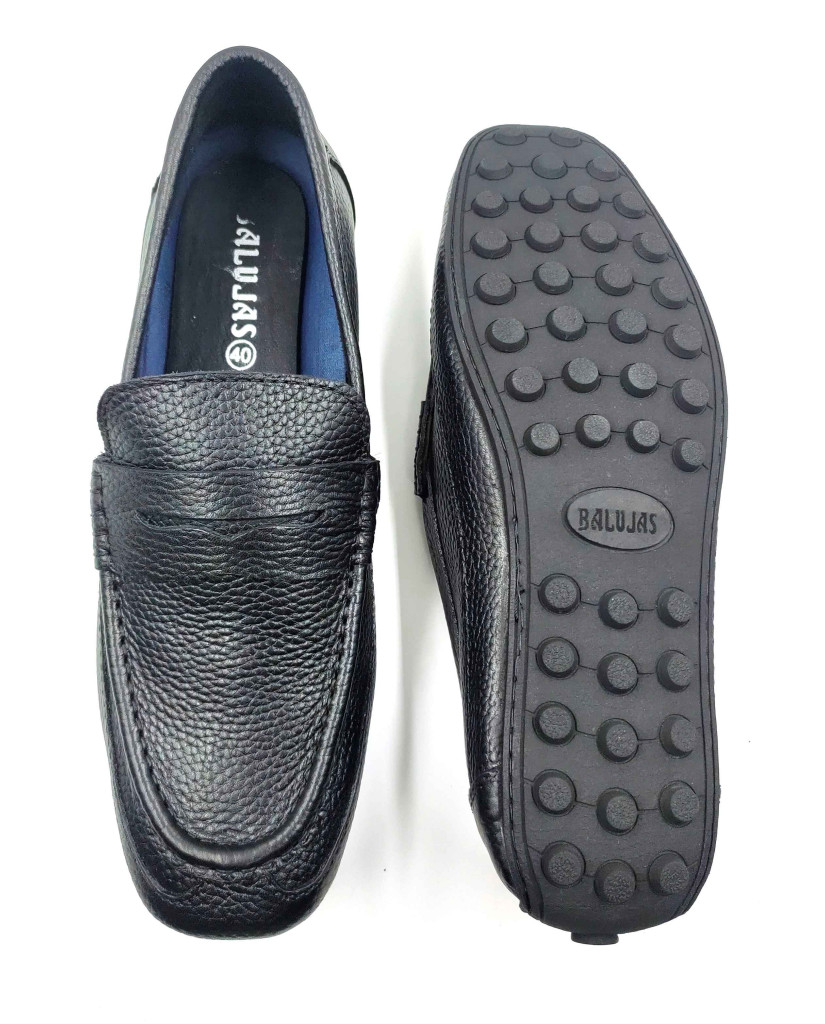 N-5 Balujas Man's Black Comfort Moccasins