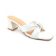07238: Balujas Women's White Block Heel Sandal