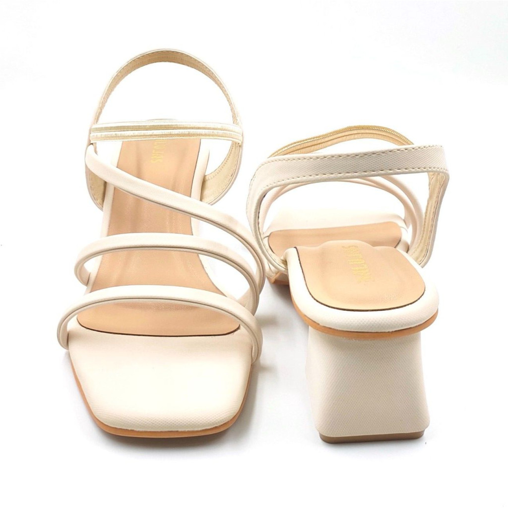 07246 : Balujas Ladies Beige Block Heel Sandal