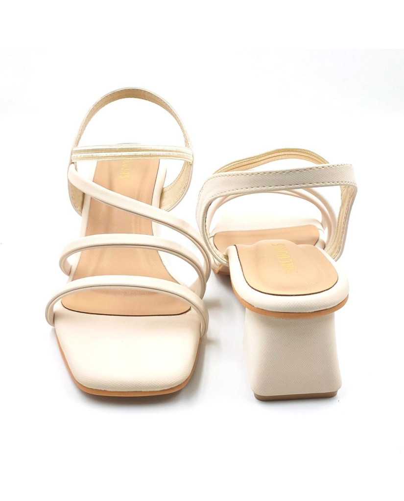 07246 : Balujas Ladies Beige Block Heel Sandal