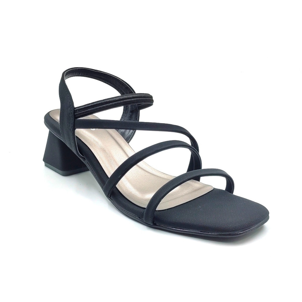 07246 : Balujas Ladies Black Block Heel Sandal