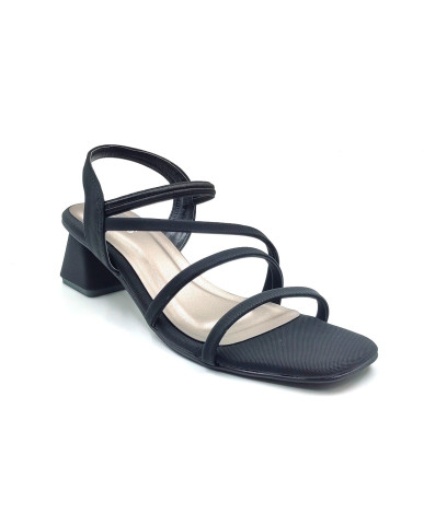 07246 : Balujas Ladies Black Block Heel Sandal