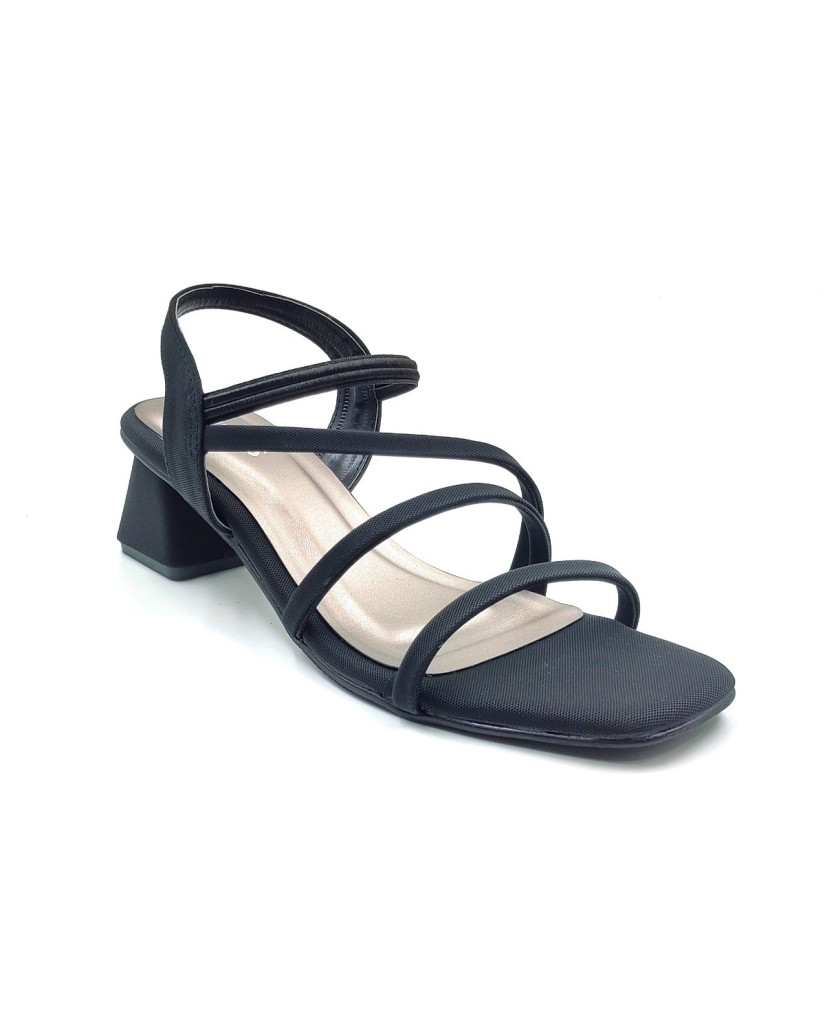 07246 : Balujas Ladies Black Block Heel Sandal