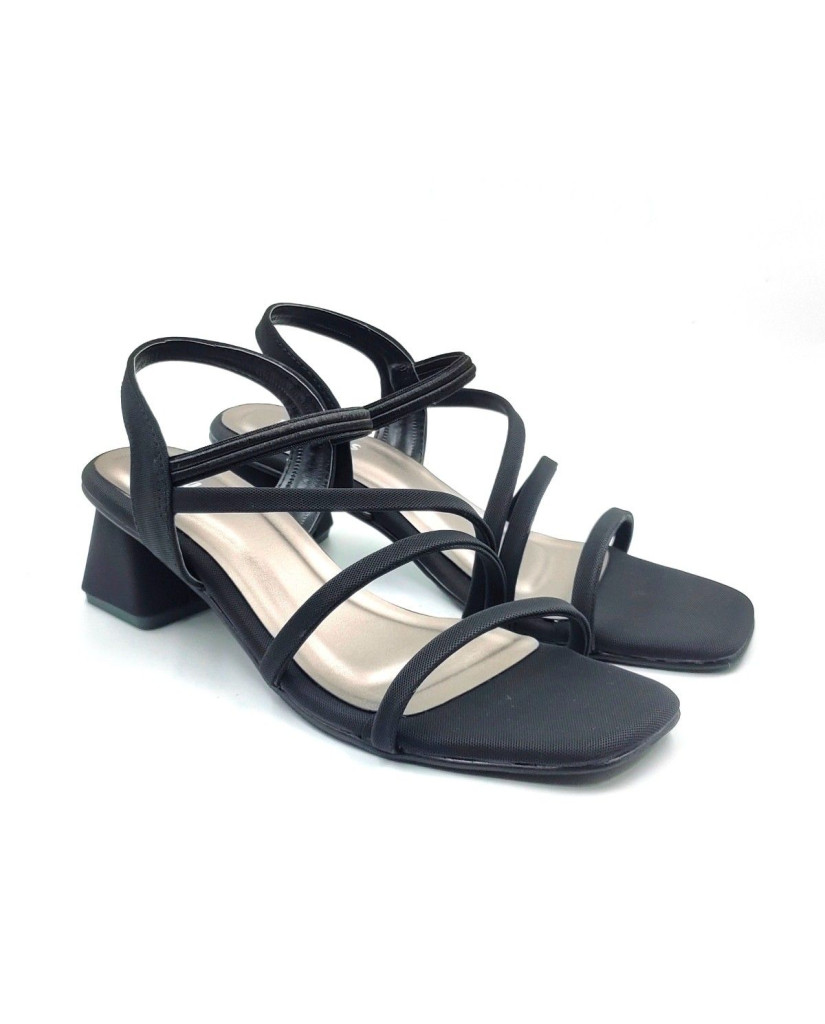 07246 : Balujas Ladies Black Block Heel Sandal