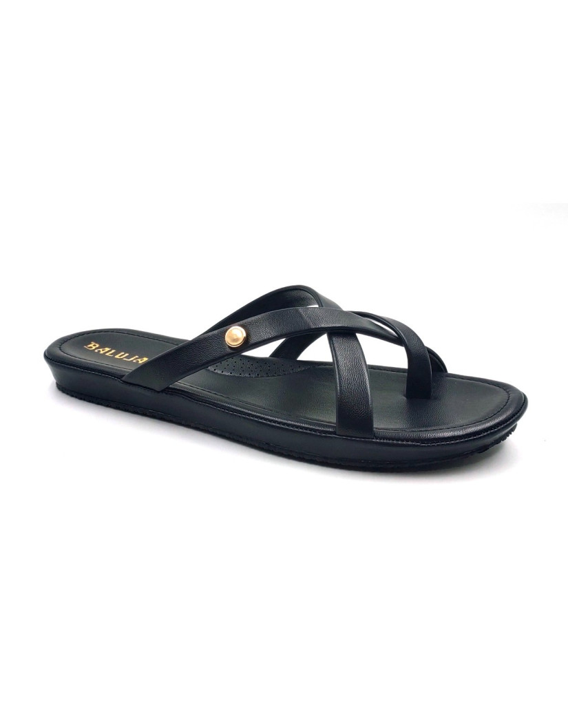 10-239: Balujas Black Flat Slipper