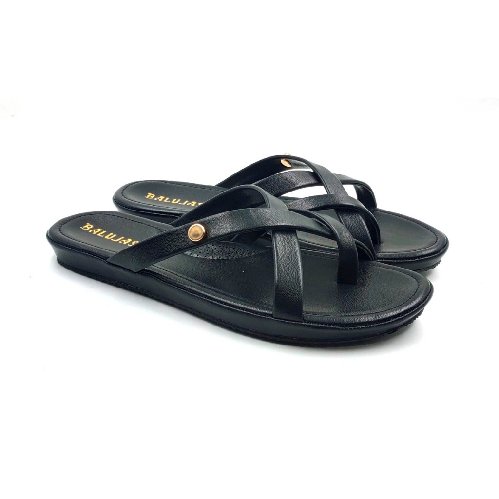 10-239: Balujas Black Flat Slipper 10-239: Balujas Black Flat Slipper