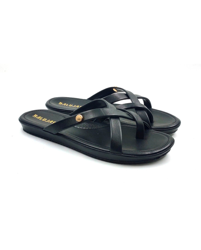 10-239: Balujas Black Flat Slipper