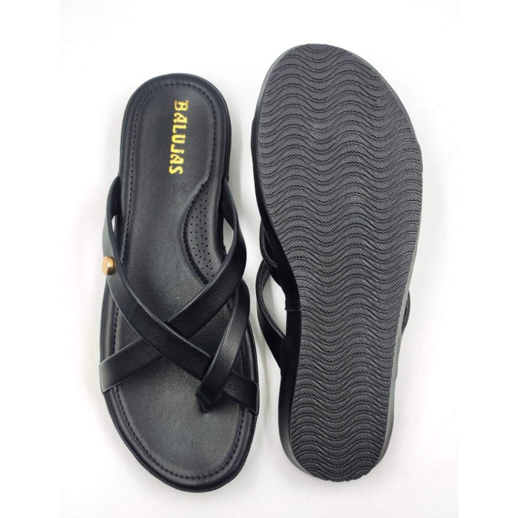 10-239: Balujas Black Flat Slipper 10-239: Balujas Black Flat Slipper