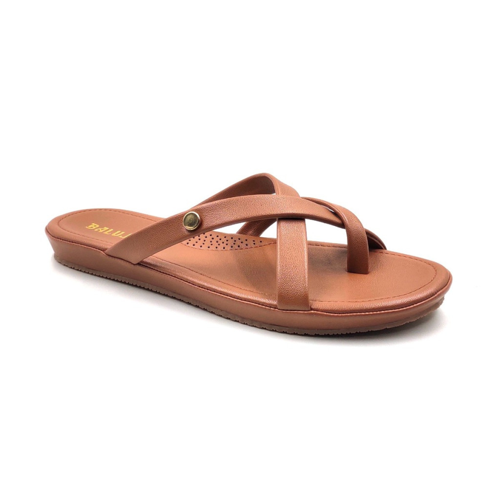 10-239: Balujas Tan Flat Slipper