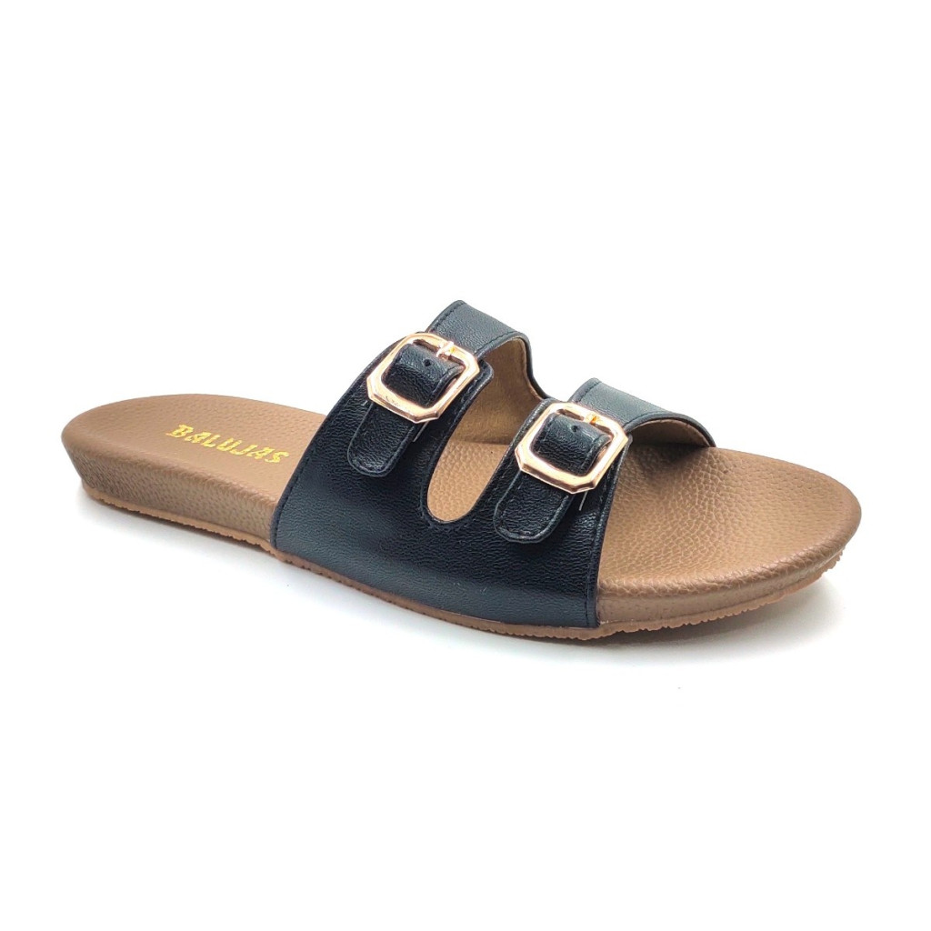 10-269: Balujas Black Flat Slipper