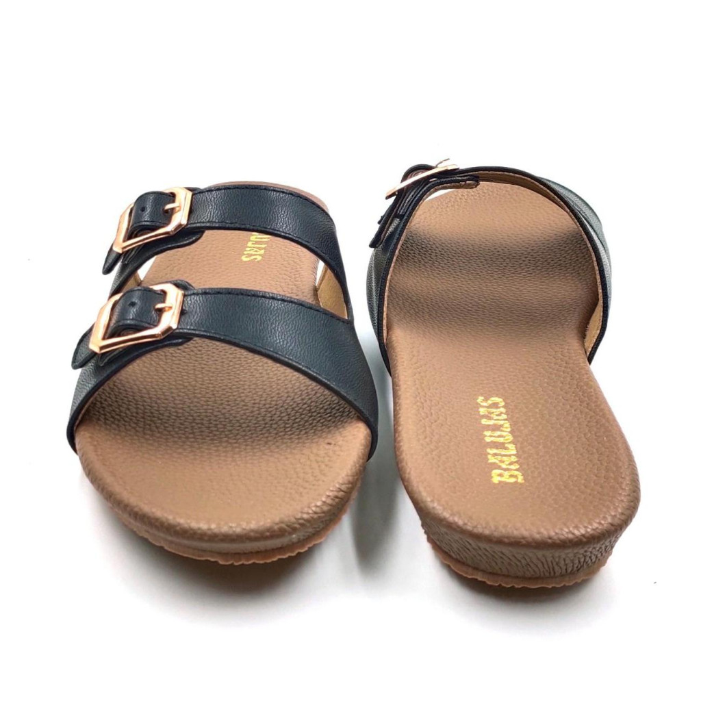 10-269: Balujas Black Flat Slipper