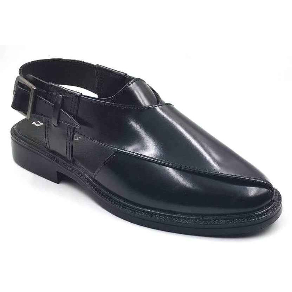 1091: Balujas Black Leather Peshawari