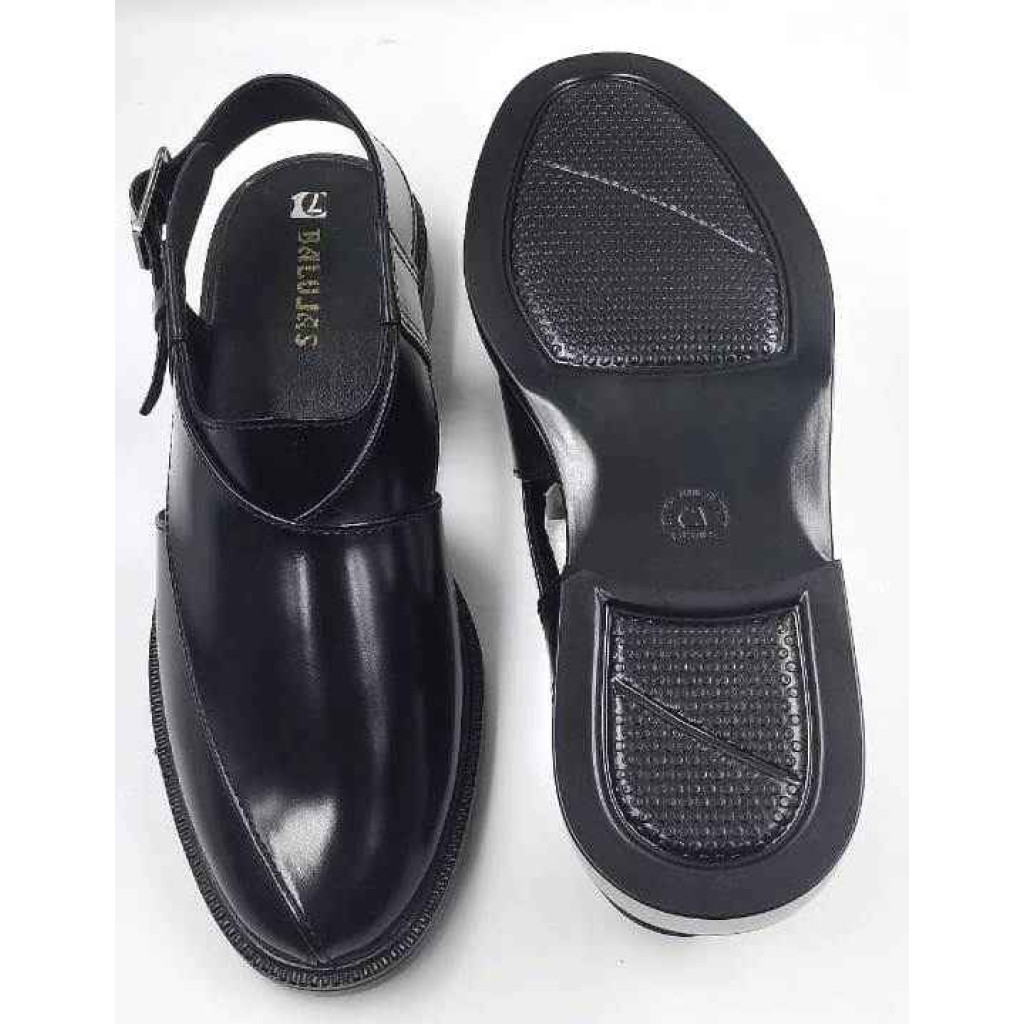 1091: Balujas Black Leather Peshawari