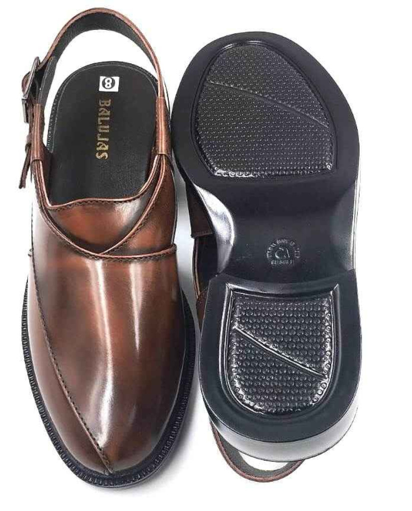 1091: Balujas Tan Leather Peshawari