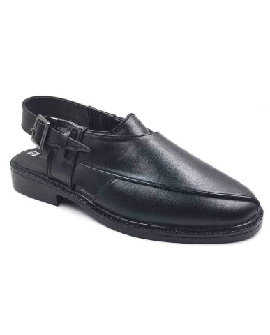 1092: Balujas Black Leather Peshawari