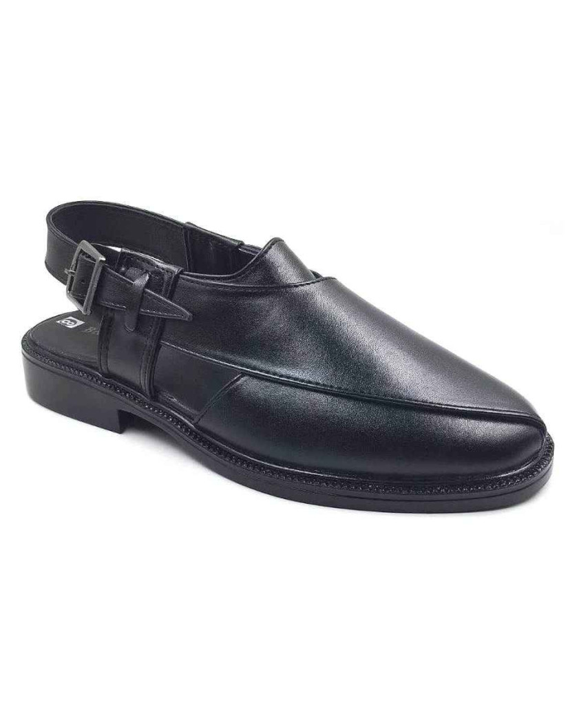 1092: Balujas Black Leather Peshawari