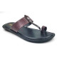 702: Brown Leather Toe-Ring Kolhapuri Slippers