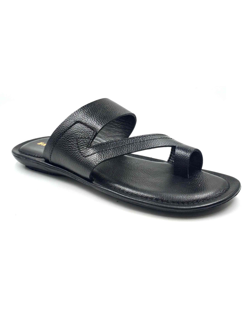 101 Balujas Men Black Slippers