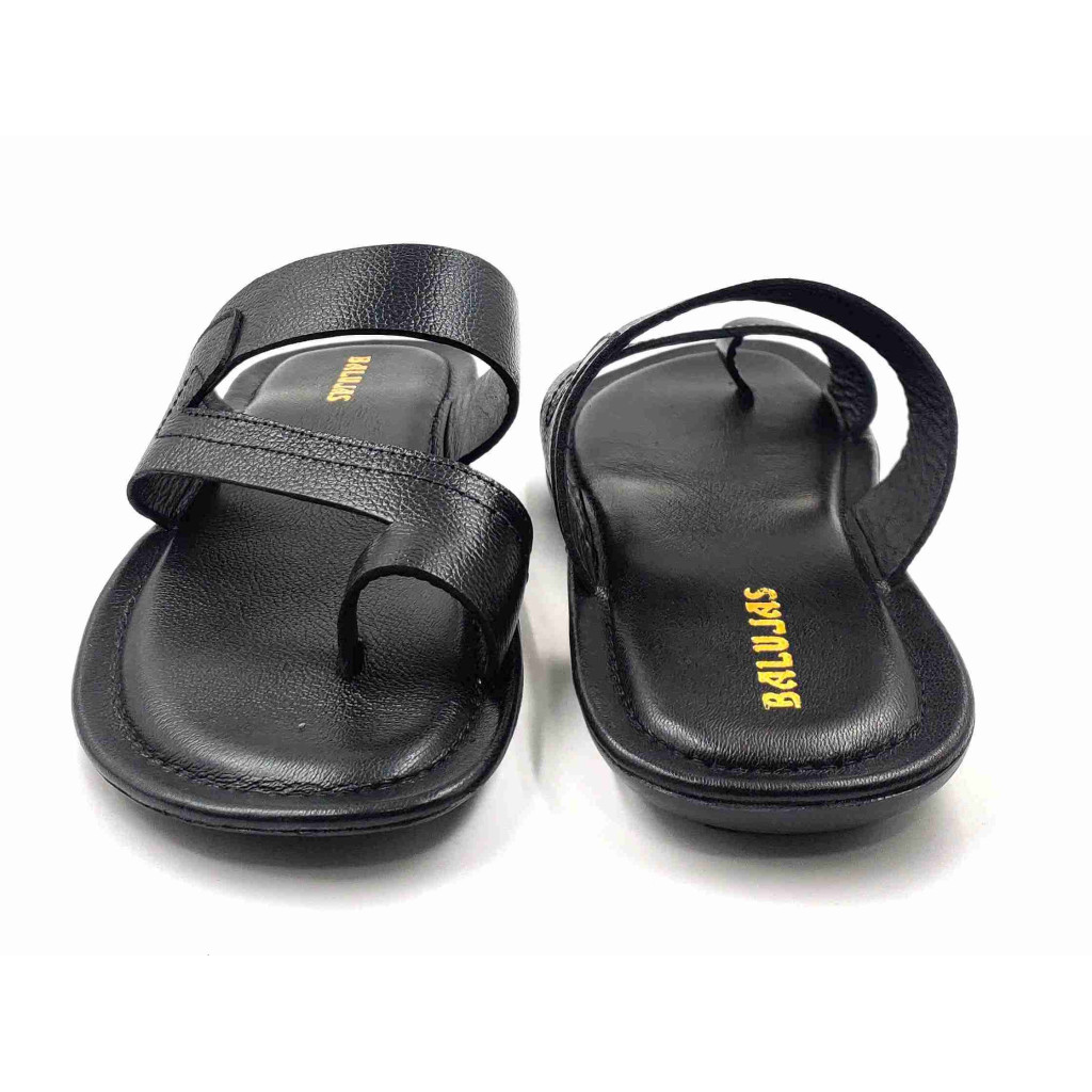 101 Balujas Men Black Slippers