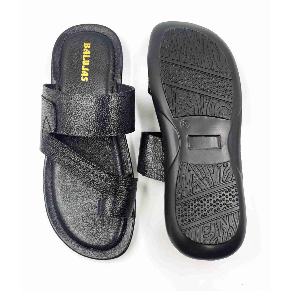 101 Balujas Men Black Slippers