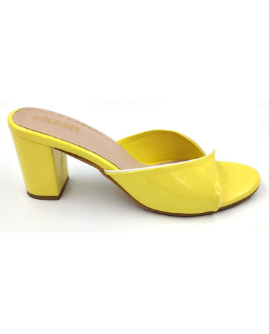 HOS-182 : Balujas Yellow Block Heel Slipper