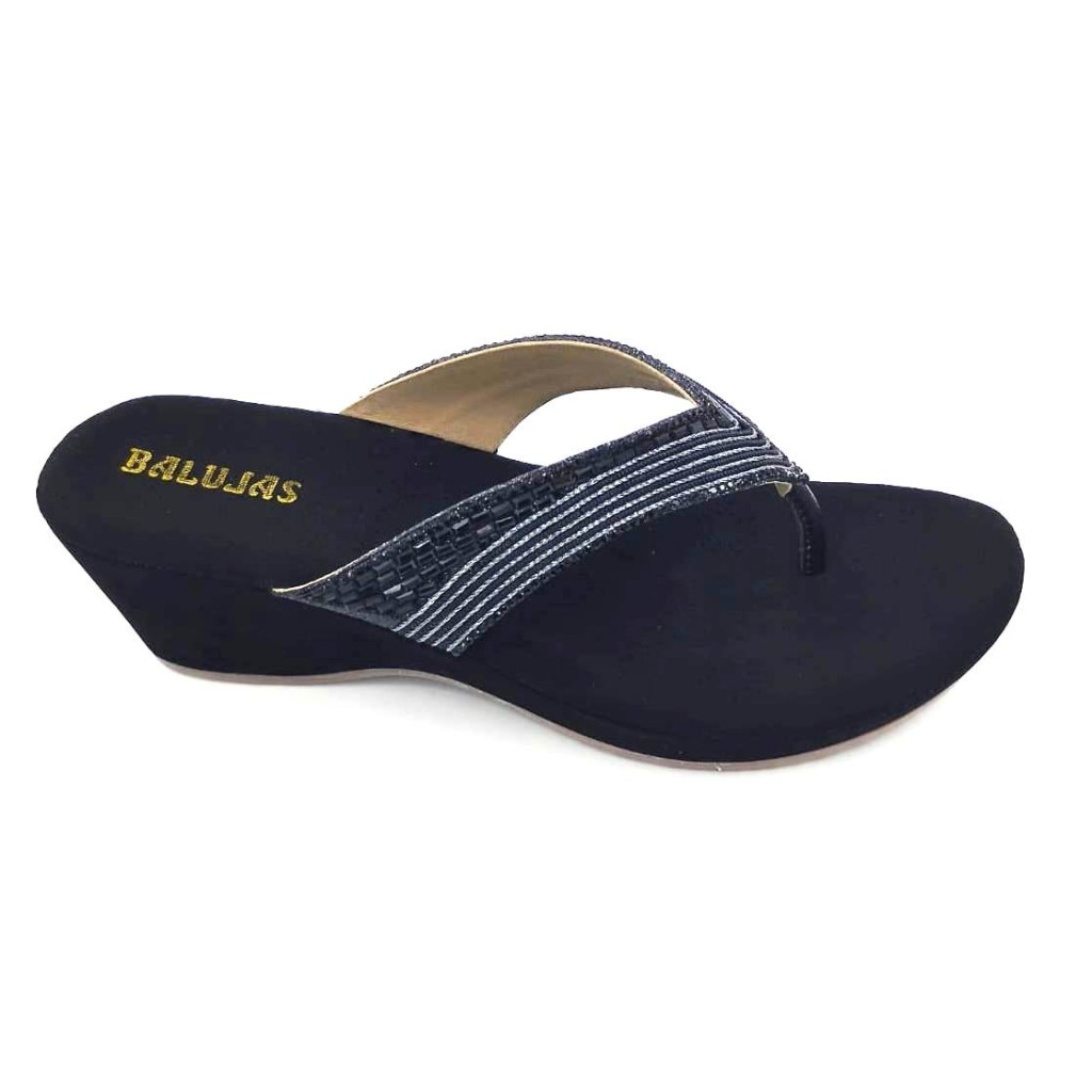 Buy Women s Black Chappal Balujas Black Chappal for Women
