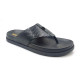1302: Balujas Men Black Comfort Slippers