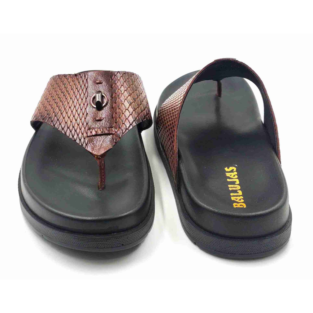 1302: Balujas Men Tan Comfort Slippers
