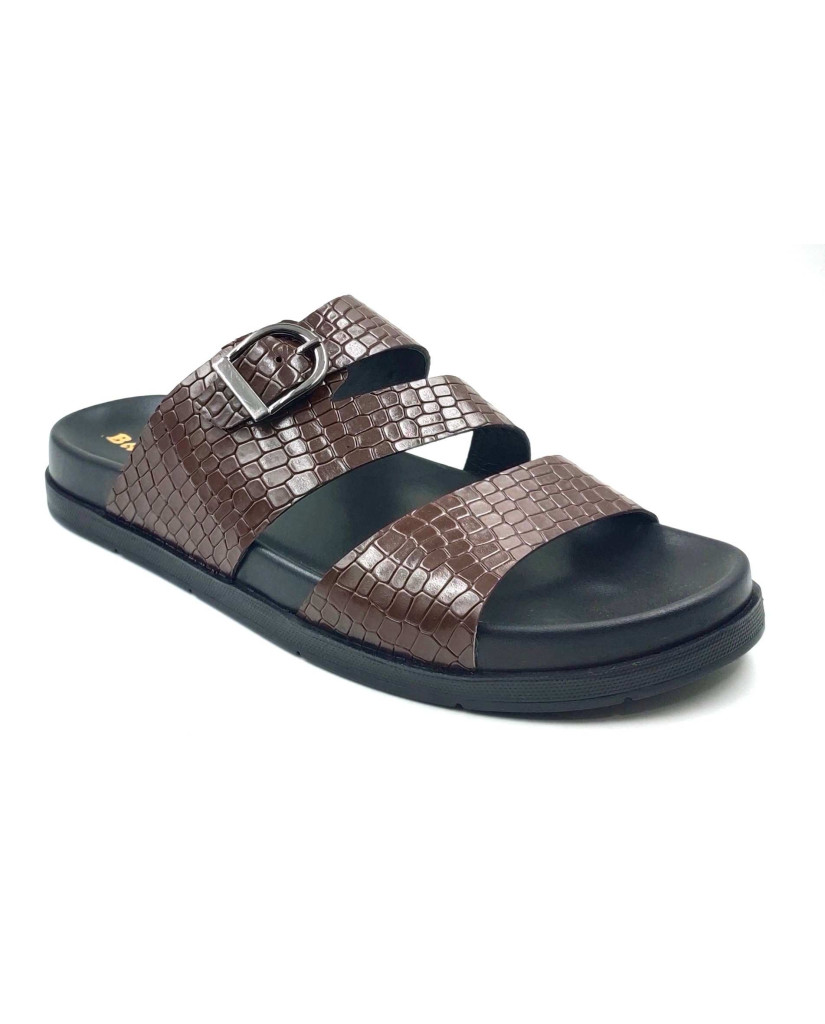 1303: Balujas Men Brown Comfort Slippers
