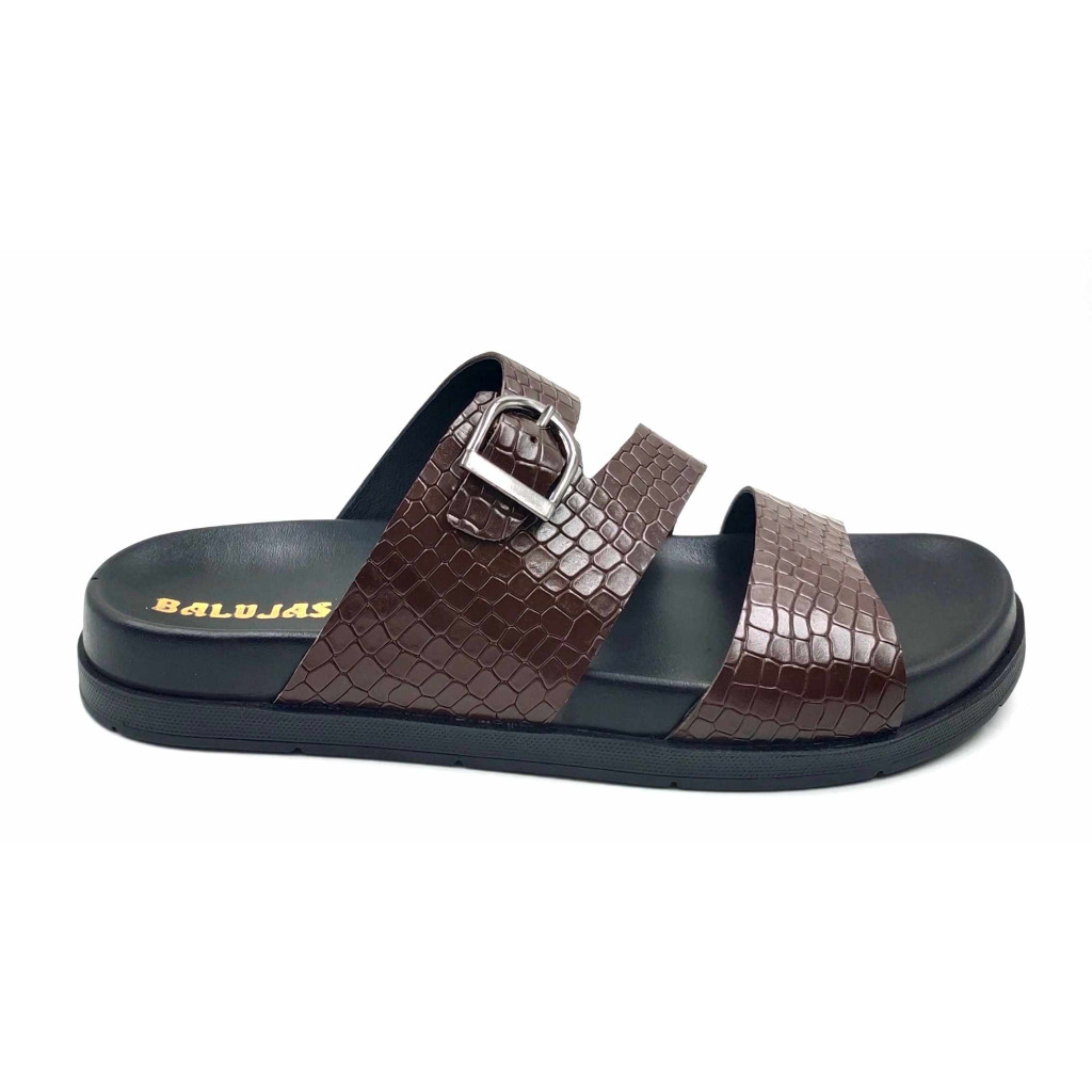 1303: Balujas Men Brown Comfort Slippers