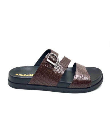1303: Balujas Men Brown Comfort Slippers